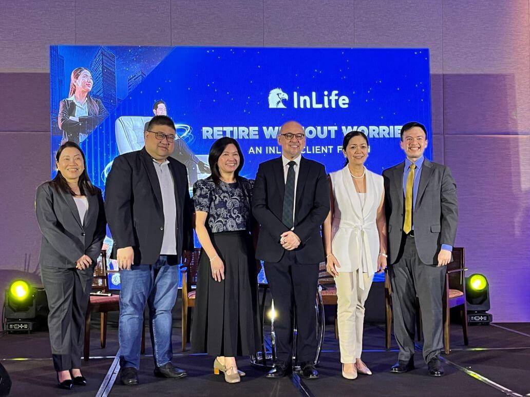 InLife brings the retirement conversation to Cebu with its Retire Without Worries Forum. In photo (from left) are InLife VP &nbsp;and Territory 3 (Cebu) head Pamela V. Galope, EVP and and chief agency officer Stephen L. Ong, senior assistant vice president and strategic marketing and brand experience head Abigail A. Magtibay, Rampver Financials chair, leading finance speaker and bestselling author Rex A. Mendoza, EVP and chief marketing and chief bancassurance officer Gae L. Martinez, and SVP and chief product and innovation officer Jose Eduardo O. Ang. | Contributed photo