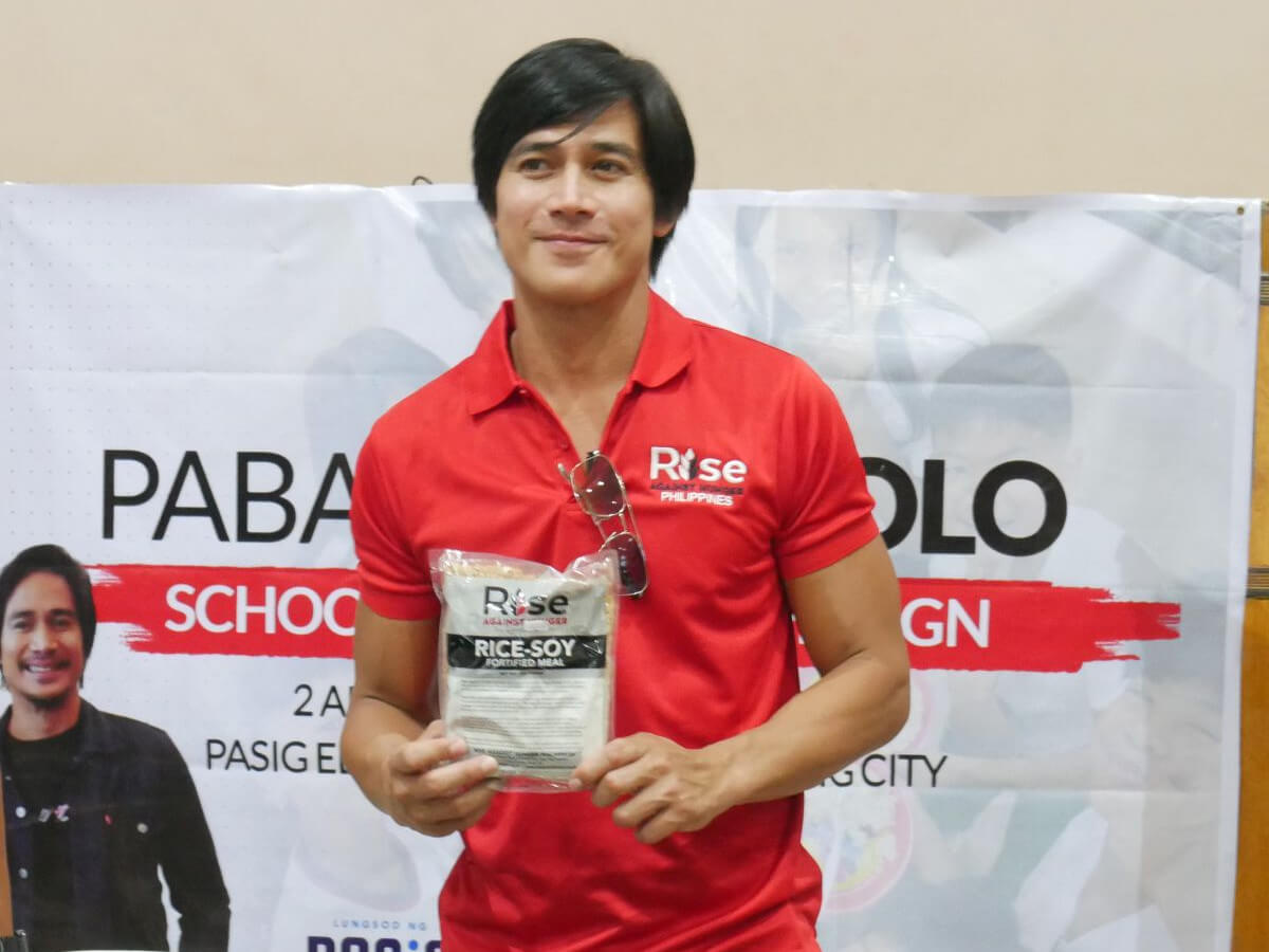 Piolo Pascual: My advocacy has always been education, but when I was told of Rise Against Hunger’s objective to feed people and alleviate poverty, that’s when I realized that we need nutrition for the kids to be able to study, to be able to have the energy to go to school, and to absorb everything that they listen to or learn./ ​Contributed photo)