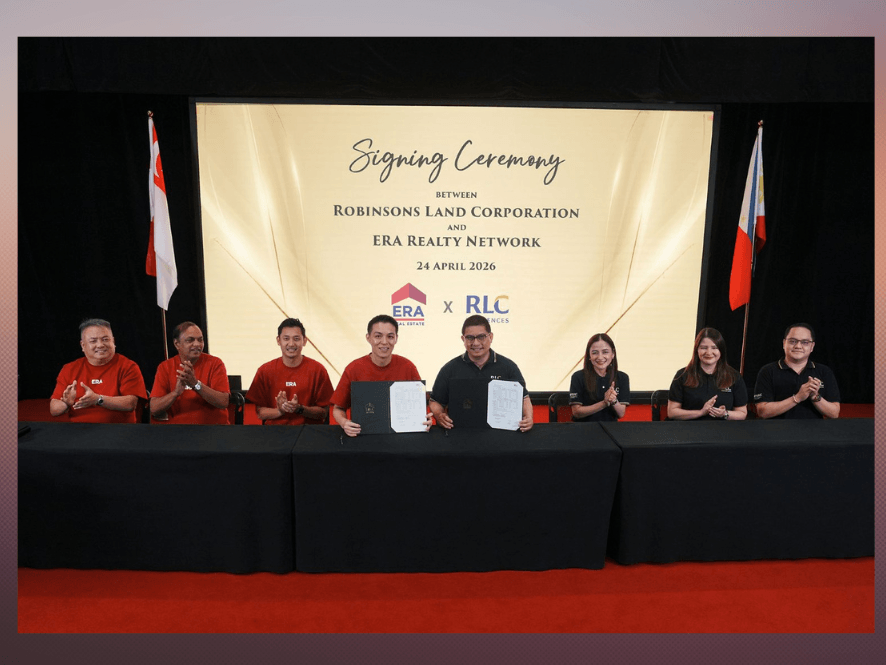From left: ERA branch division director Simone Lee, district division director Parry Tiwari, VP for business development Vic Toh, and CFO Chee Yong Poh, with Edward Thomas Bernas, RLC Residences SVP and business unit GM; Carissa Denise Lyttle, RLC Residences vice president and overall sales head; Patricia Kristine Lyttle, sales channel head for international marketing, and Norberto Layug Jr., senior director for international marketing. | Contributed photo