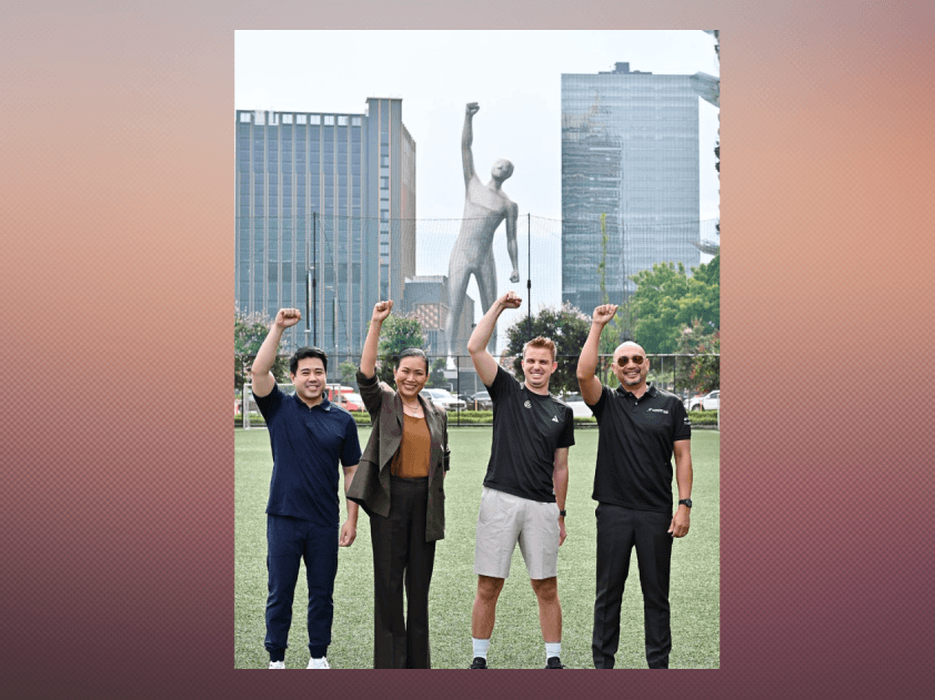 A winning partnership takes center court as Robinsons Land, KAVC, and Collin Johns come together to help shape the future of pickleball in the Philippines.(From left) Ramon S. Rivero, head of Robinsons Sports & Leisure; Mybelle V. Aragon-GoBio, president and CEO of Robinsons Land; Collin Johns, professional PPA Tour pickleball player; and Kim Lapus, KAVC president.| Contributed photo