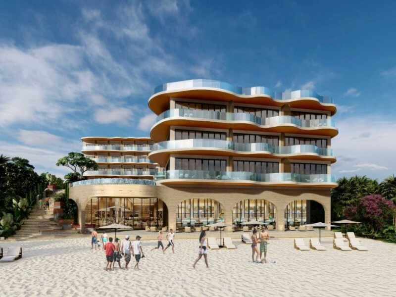 Artist&rsquo;s perspective: The ocean-facing fa&ccedil;ade of Grand Summit Bohol features a wave-inspired architectural design that reflects its beachfront setting in Panglao. |Contributed photo