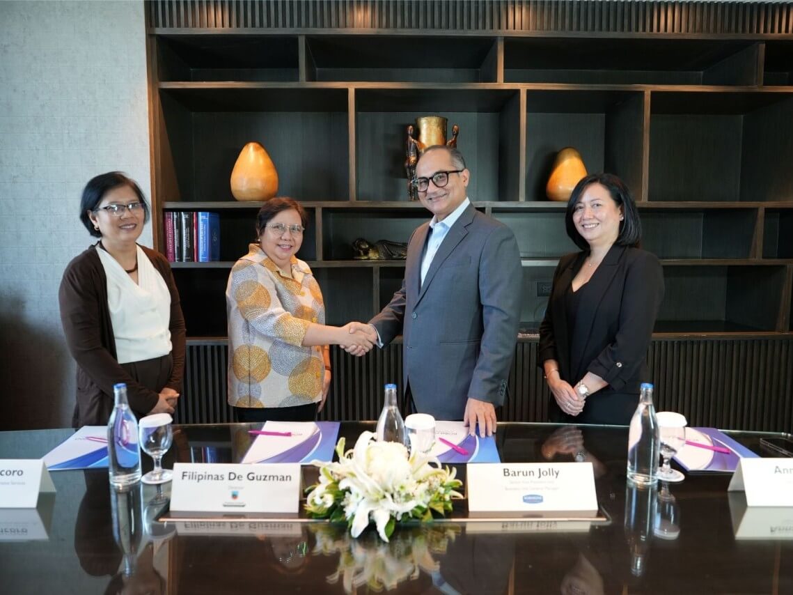 &nbsp;Robinsons Hotels and Resorts (RHR) and Punlaan School formalize a partnership that will provide two Punlaan scholars with six months of hands-on training across key hotel operations. From left: Rowena Bancoro, vice director of Punlaan School; Filipinas De Guzman, director of Punlaan School; Barun Jolly, SVP and business unit general manager of RHR; and Annalyn Yap, VP of RLC and deputy general manager of RHR. | Contributed photo