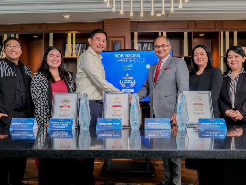 Photo shows (from left): Nonito Cuizon - director for marketing RHR; Paula Bettina Cabochan - business development manager Tripzilla; Benjamin Phey - general manager Tripzilla; Barun Jolly – business unit general manager, senior vice president RHR; Ann Yap – vice president RHR; and Joy De Mesa  - group director for sales and marketing RHR./Contributed photo