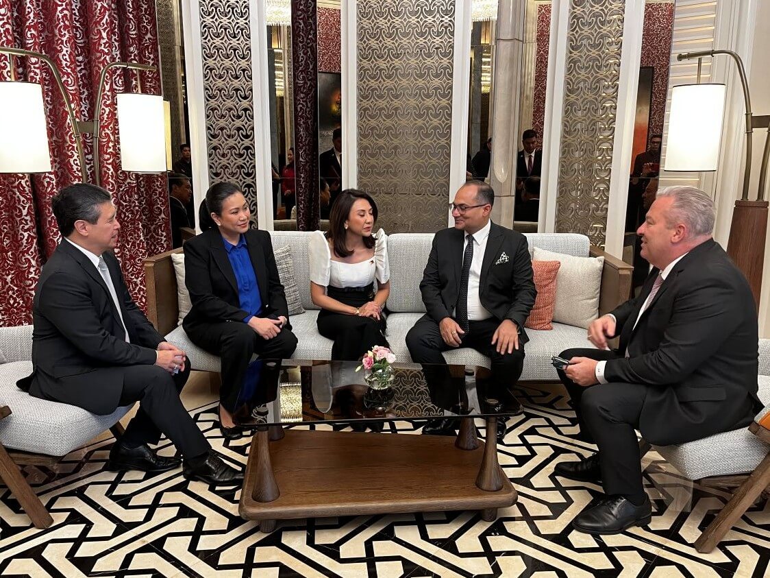 Tourism Secretary Christina Frasco (center), guest of honor at the formal opening of the 6-star NUSTAR Hotel, is joined by (from left) Roel Constantino, general manager for Hotels, NUSTAR Resort and Casino Cebu; Robinsons Land Corp. president Mybelle V. Aragon-GoBio;  Robinsons Hotels & Resorts senior vice president and BU general manager Barun Jolly, and NUSTAR COO Sean Knights./ Photo from RLC  