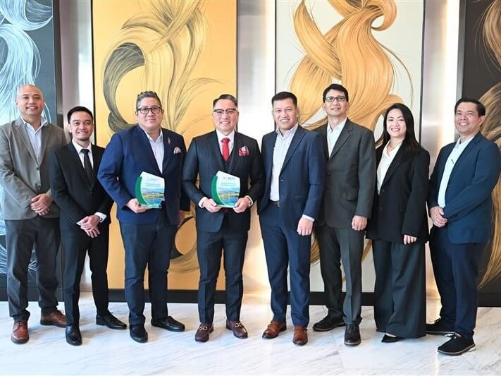 From left: Lucky Jay Damaso &ndash; corporate energy head of Robinsons Land Corp.; Matthew Balanon &ndash; head of building management of Robinsons Offices; JP Balboa &ndash; vice president of leasing of Robinsons Offices; &nbsp;Jericho P. Go &ndash; RLCommercial REIT&rsquo;s president and CEO and SVP and BU general manager of Robinsons Offices; Redel Domingo &ndash; SVP and head of MPower; Eddie JohnAdug &ndash; VP and head of retail sales of MPower; Glaiza Lampa &ndash; head of strategic account management of MPower; and Giovanni Peralta &ndash; strategic account manager of MPower. | Contributed photo