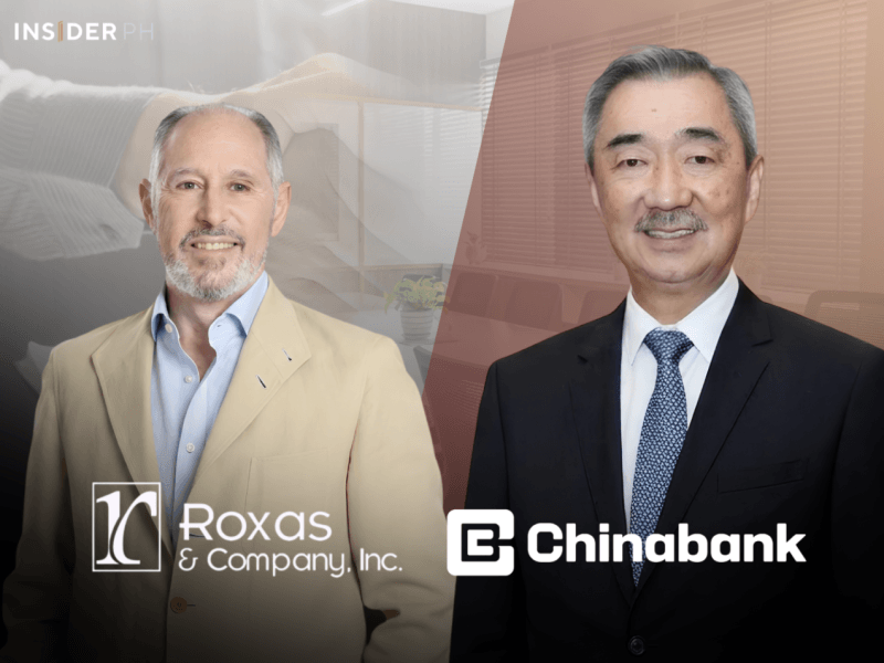 Roxas and Co. chair Pedro Roxas with Chinabank chair Hans Sy.&nbsp;
