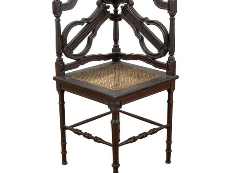 A finely crafted Ah Tay lyre-back corner chair, a quintessential piece from the distinguished collection of the Araneta-Zaragoza clan , estimated at P80,000 - P95,000 | Contributed photo  (Click to view full image)