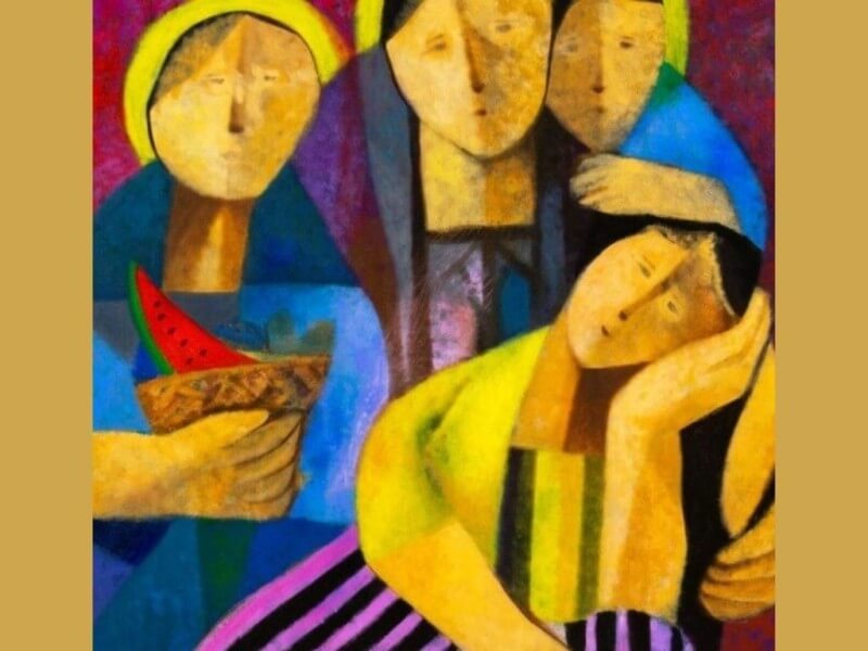 "Vendors," Mauro Malang Santos, oil on canvas, 2007, estimated at P5,500,000 - P6,000,000 | Photo from Salcedo Auctions (Click to view full image)