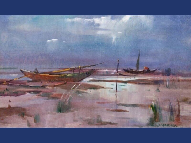 "Seashore," Vicente Manansala, oil on canvas, 1953, estimated at P1,400,000 - P1,800,000  | Photo from Salcedo Auctions