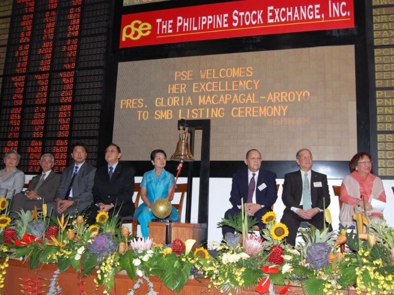 At San Miguel Brewery’s listing ceremony in May 2008 ​