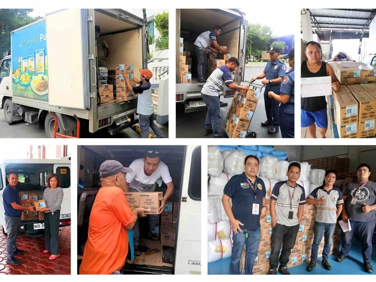 San Miguel Corp. extended aid to storm-hit communities nationwide,delivering millions worth of its food products through local government units./Contributed Photo