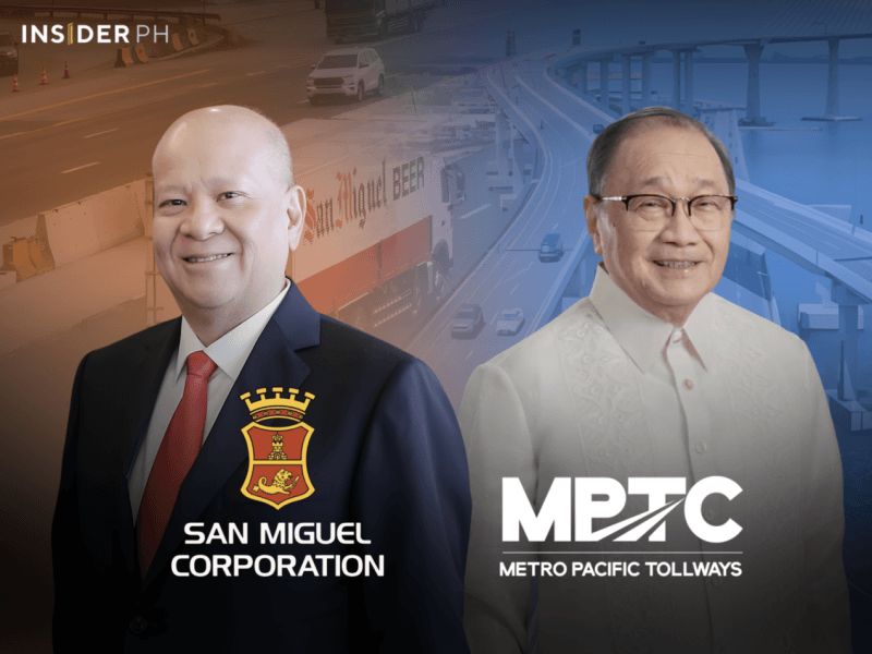 SMC chair and CEO Ramon S. Ang with Metro Pacific Investments chair and CEO Manuel V. Pangilinan.&nbsp;