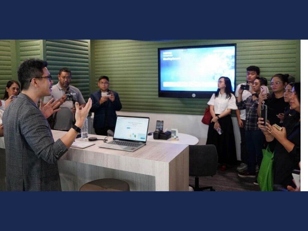 Sherwin Dela Cruz, founder and CEO of AXON Group, speaks to members of the media during the official launch of AXON at Quad in Bonifacio Global City, where the company unveiled its integrated, zero-capex approach to building and scaling workspaces. | Contributed photo