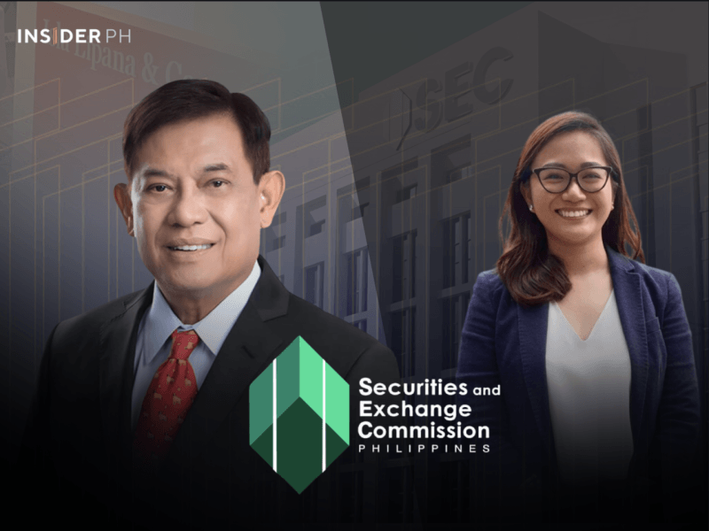SEC chair Francis Ed. Lim with MFT Group CEO Mica Tan.&nbsp;