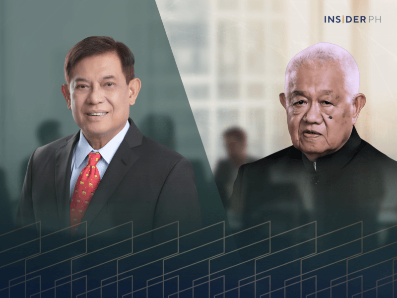SEC chair Francis Ed. Lim with former prime minister Cesar Virata.&nbsp;