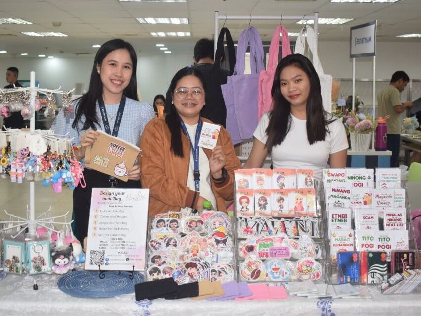 Security Bank employees participating the holiday marketplace at Security Bank Head Office in Makati City | Contributed photo