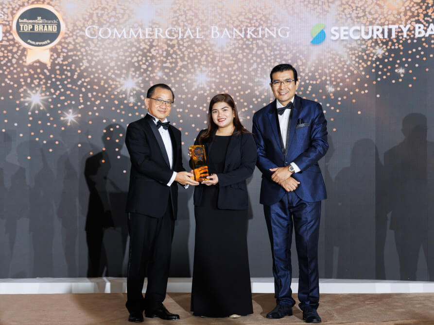 Singapore Speaker of Parliament Seah KianPeng; Security Bank brand manager Camille Cariaga, and managing director at InfluentialBrands Jorge Rodriguez./ ​Contributed photo