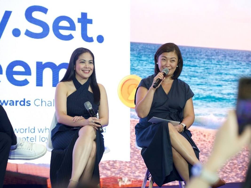 Security Bank’s Meri Filart, VP and Credit Cards head, and Patricia Tan, SVP and chief marketing officer, spoke about the customer-centric benefits of BetterBanking Rewards during the Q&A session at the “Ready. Set. Redeem!” event on Oct. 27, 2025 at Shangri-La Plaza. | Contributed photo