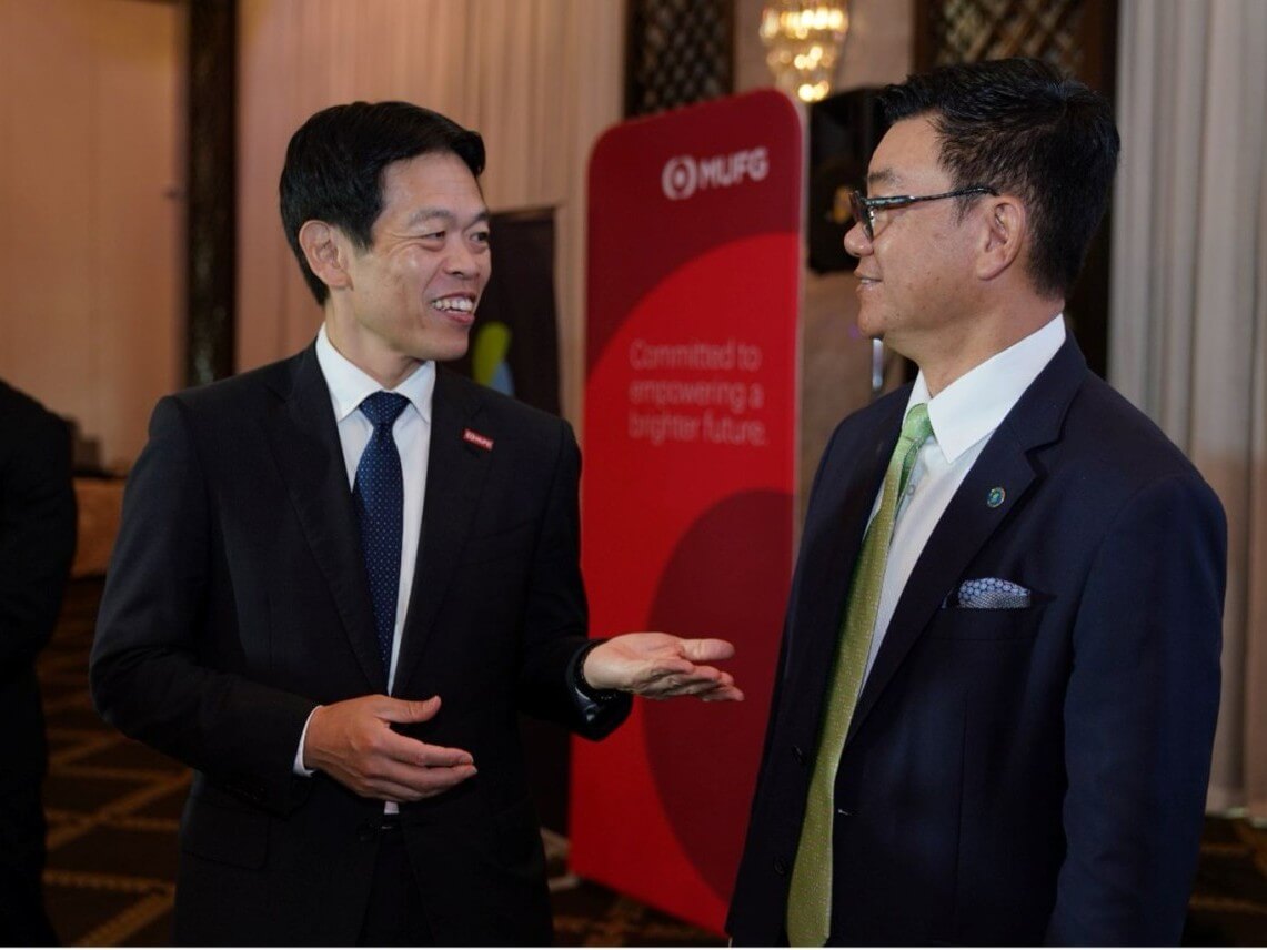 MUFG APAC chief executive Yukinobu Saeki (left) with Security Bank president & CEO Victor Lee. MUFG and Security Bank are celebrating the 10th anniversary of their strategic alliance. | Contributed photo