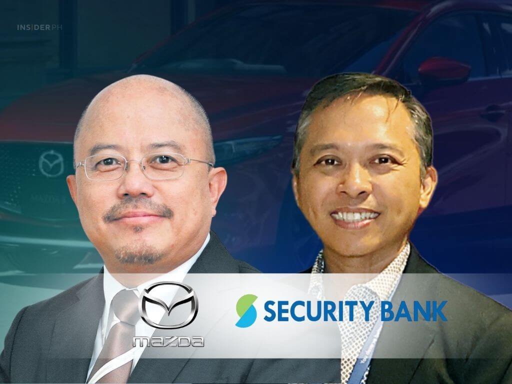 Steven Tan, president and CEO of Mazda Philippines, and Ronaldo Reyes, vice president and dealer and broker sales channel head, Security Bank | Contributed photo