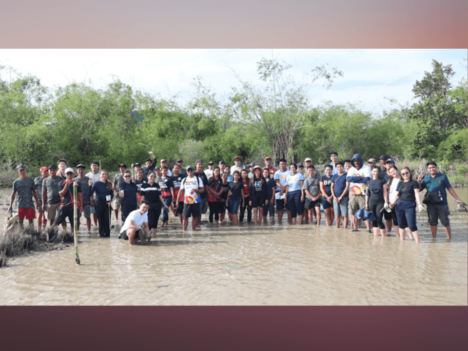 Security Bank employees, partners, local communities, and youth volunteers take part in a mangrove planting activity in Luna, La Union as Project MITHI enters its second year.| Contributed photo