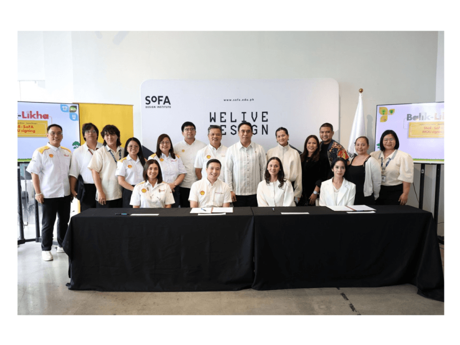 Seated, from left: Shell energy transition advisor Randee Latonio, energy transition manager Stanley Siahetiong, SoFa co-founder Amina Aranaz-Alunan, and SoFA academic affairs director Madeleine Constantino. &nbsp;Standing 7th from left: Shell Pilipinas Corp. vice president for corporate relations Serge Bernal Jr., DOST-PTRI Director Dr. Julius Lea&ntilde;o Jr., &nbsp;SoFA co-founder Loralee Soong, &nbsp;and DOST-PTRI supervising science research specialist Zailla F. Payag. | Contributed photo