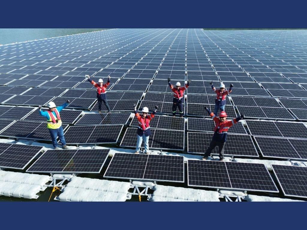Carmen Copper Corp.&rsquo;s floating solar facility at the Malubog Reservoir &nbsp;| Contributed photo