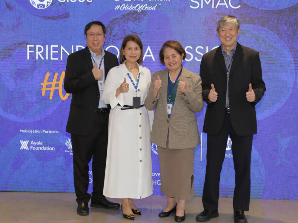 Half of the funds raised were donated to SM Foundation, the corporate social responsibility arm of the SM Group. In photo are (from left): Ramon Gil Macapagal, Board of Trustee of SM Foundation; SMAC VP for sales and marketing Yaracel Macalindong; SM Foundation director for education Carmen Atayde, and Kevin Hartigan-Go, SMAC COO./ Contributed photo