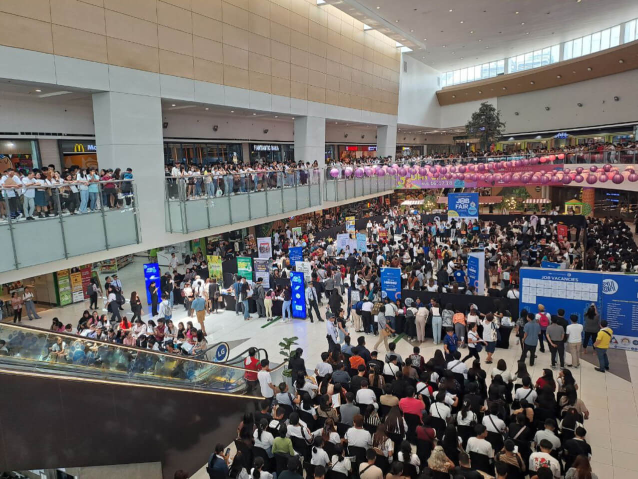 Recruitment fairs have become a fixture in SM shopping malls with thousands of job seekers connecting with prospective employers at these regular events./Contributed Photo