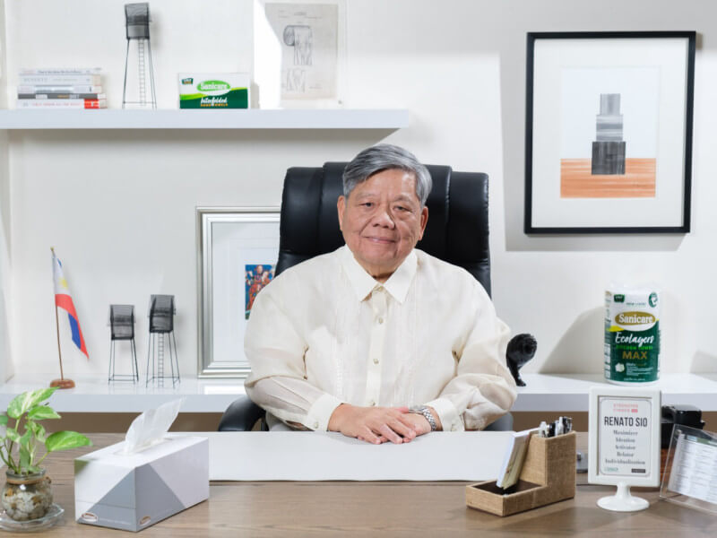 Renato Sio championing quality and sustainability in hygiene, driving Sanicare’s success and social responsibility./Photo from SM ​Investments 
