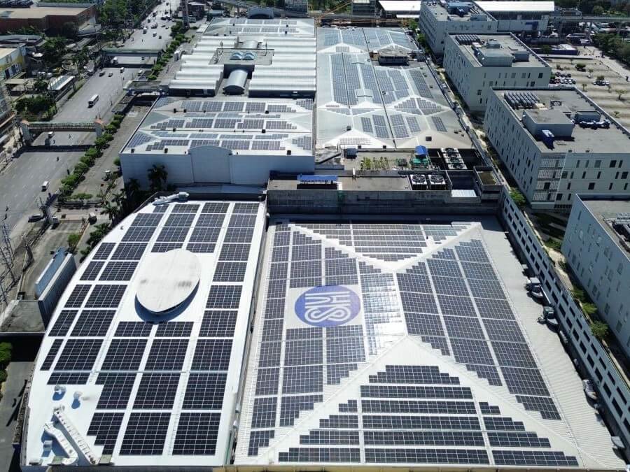 Solar rooftop systems are now installed in 48 of its malls and properties, including a recent 3.785-megawatt peak (MWp) project at SM City Fairview./ Photo from SM Prime