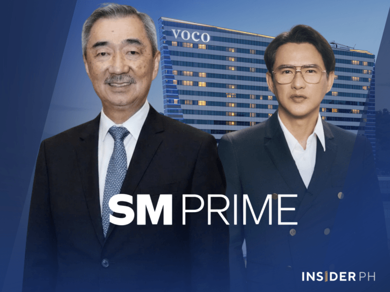 SM Prime executive committee chair Hans Sy (left) with Steven Tan, SM Supermalls president.&nbsp;