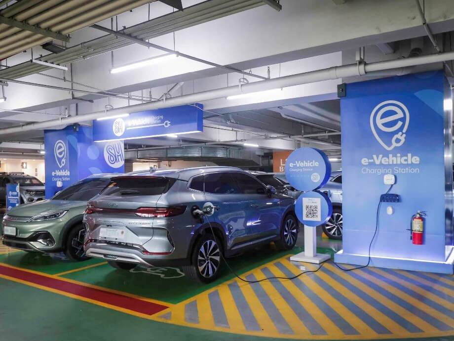  An EV charging station at SM North Edsa highlights SM Prime’s commitment to promote sustainable mobility./ Photo from SM Prime