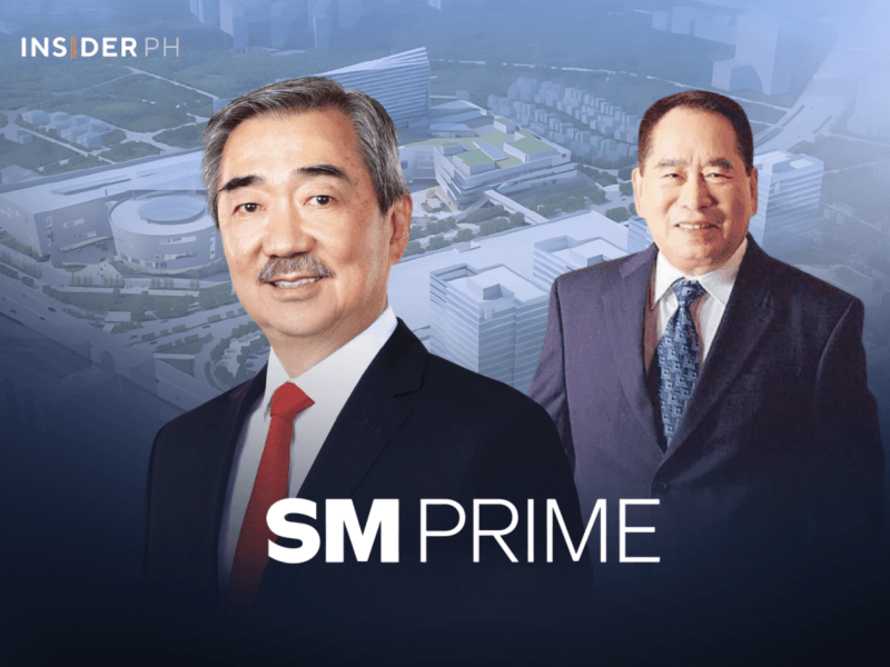 SM Prime's Hans Sy with SM Group founder, taipan Henry Sy Sr.&nbsp;