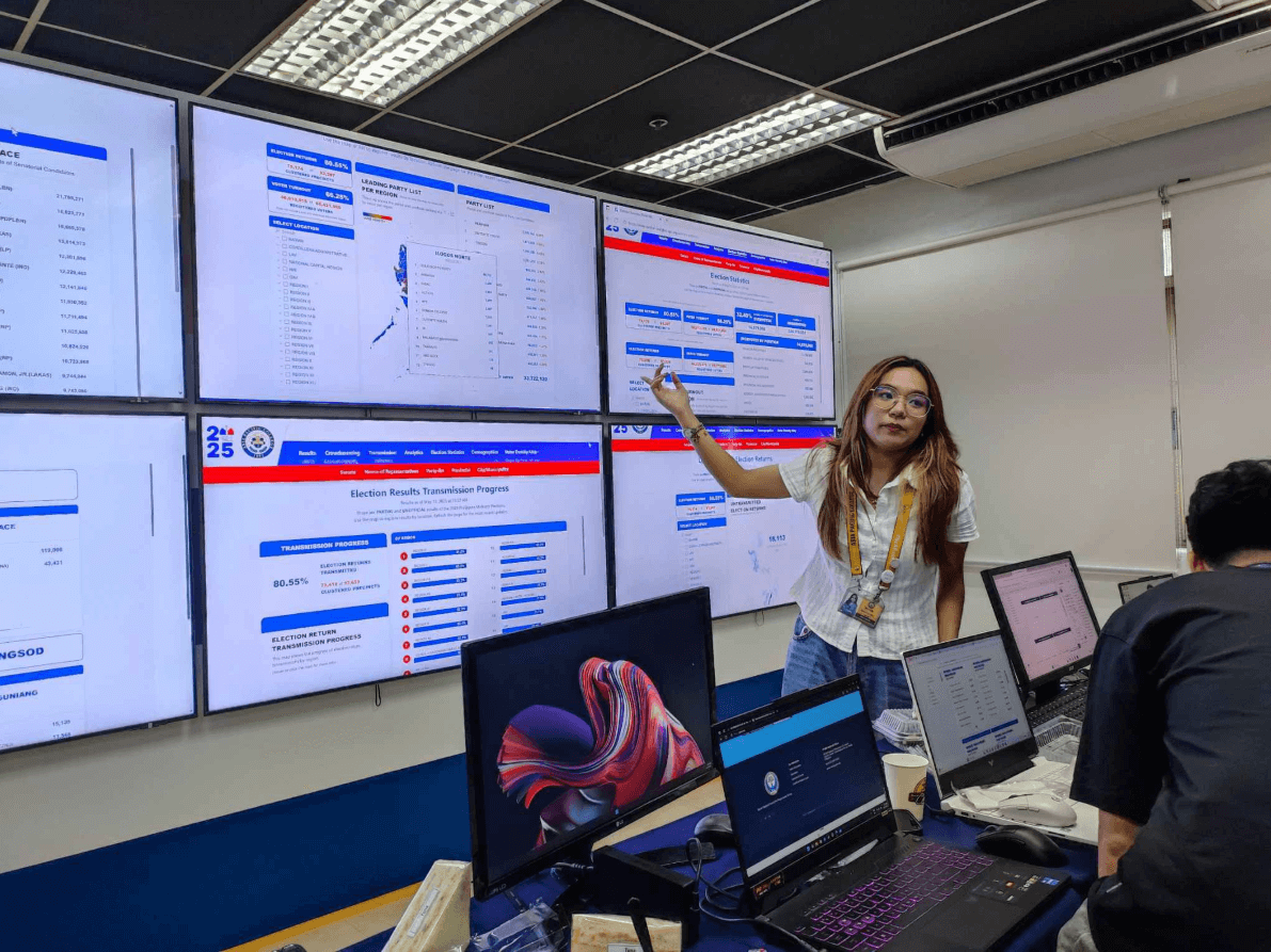 Election data visualizations created by the APC student volunteers were made accessible at the NAMFREL official website./Contributed photo