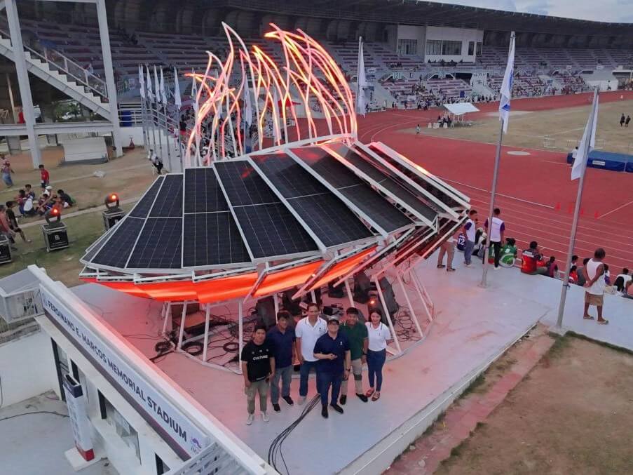 The Vena Energy team presents the solar-powered cauldron./ Contributed photo