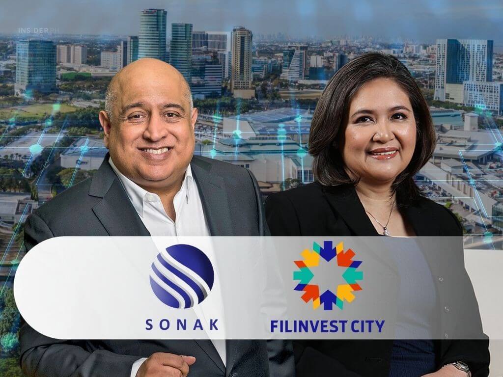  Anil Buxani, chair and CEO of Sonak Group, and Catherine Ilagan, president and CEO of Filinvest Alabang Inc.