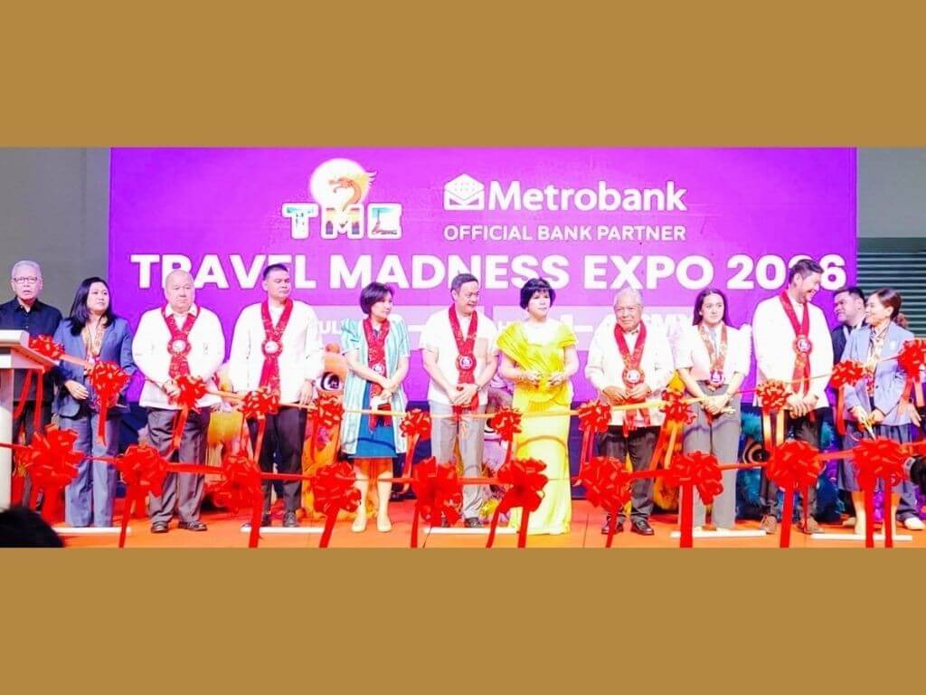 From left: Atty. Carmelo Arcilla, Civil Aeronautics Board; Gail Male, Metrobank; Roberto Zozobrado, Philippine Retirement Authority; Pagsanjan Mayor Januario Garcia; Maria Andrelita Austria, Foreign Affairs Undersecretary; Stanley Ng, Tourism Undersecretary; Maria Paz Alberto, TME 2026 chair; Jaime Bautista; Lesley Anne Calixto Rubiano; Bayani Liwanag Jr., OIC Pasay City Tourism; Diana Cher Lacsamana Batica, Malaysia Airlines | Contributed photo