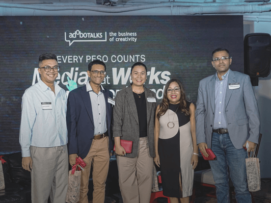 From left: Rain Balares, market and product lead / client leadership and practice development lead, Goat APAC, WPP Media; Padmanabhan Ramaswamy, managing director SEA, Analytic Edge; Nicole Villarojo, chief marketing officer, PepsiCo Philippines Beverages; Angel Guerrero, founder, president, and editor-in-chief of adobo Magazine; Ashwin Sukumaran, vice president - client consulting SEA, Analytic Edge. | Contributed photo