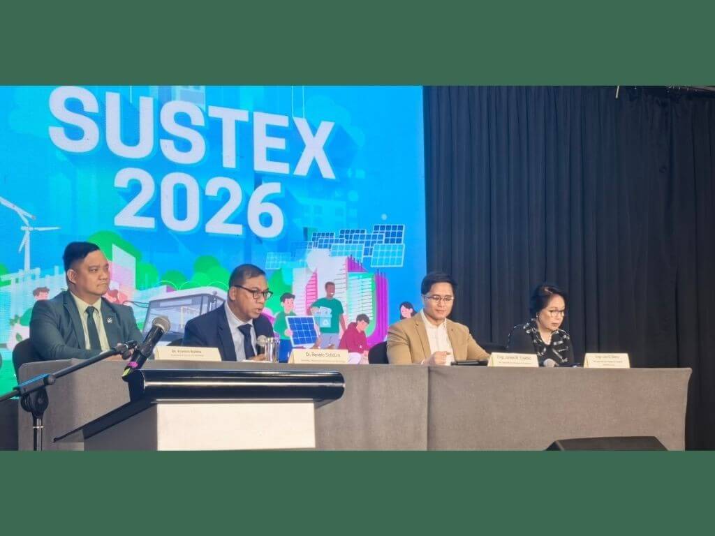 From left: Dr. Francis Baleta, program leader of the Department of Science and Technology&rsquo;s Circular Economy Program; Science and Technology Secretary Renato U. Solidum Jr.; Junias Eusebio, SM Supermalls vice president for operations and Liza Silerio, SM Supermalls vice president for corporate compliance and sustainability &nbsp;| Photos by Vanessa Hidalgo