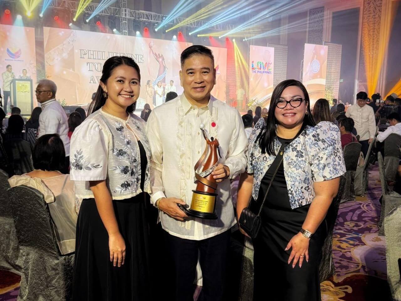 Faith Dimaano (left), cluster marketing communications manager;  Ramon Makilan, general manager; and Mary Rose Lomibao, director of sales and marketing of Taal Vista Hotel. | Contributed photo