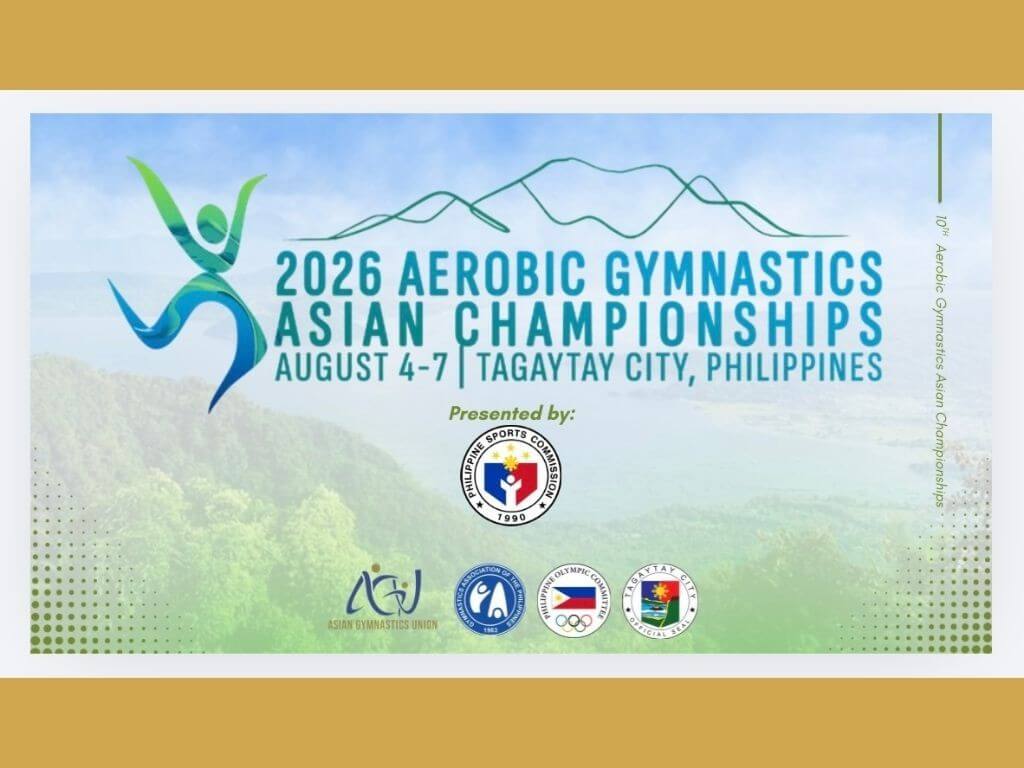 Tagaytay is ready to roll out the red carpet for foreign visitors and participants of the 10th Senior Aerobic Gymnastics Asian Championships presented by the Philippine Sports Commission from Aug. 4 to 7 at the reconfigured Tagaytay City Velodrome. | Contributed photo