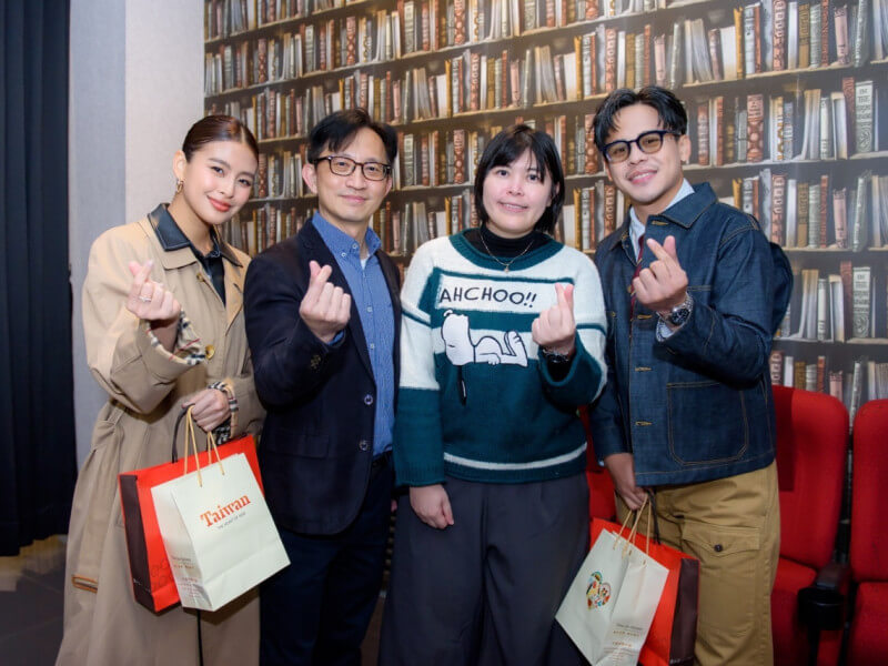 From left: Taiwan Tourism Ambassador Gabbi Garcia, Taiwan Tourism Administration international affairs division director Ben Huang, Taiwan Tourism Administration Bangkok office director Cindy Chen, and Taiwan Tourism Ambassador Khalil Ramos during the Meet and Greet in Taipei./Photo from Taiwan Tourism Administration 