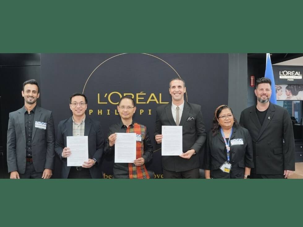 From left: Hassan Khan, general manager, L’Oreal Philippines p;rofessional division;  Elvin Ivan Y. Uy, PBSP executive director;  Jose Francisco “Kiko” B. Benitez, TESDA Director General; Yassine Bakkari, L’Oréal Philippines country managing director; Floramel Joy Songsong, TESDA chief TESD Specialist, and Adam McGraw, head of education for  L’Oreal Philippines. | Contributed photo  