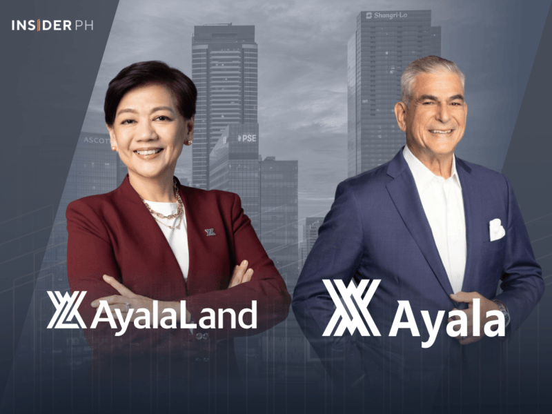 Ayala Land president and CEO Anna Ma. Margarita B. Dy with Ayala Corp. and Ayala Land chair Jaime Augusto Zobel de Ayala.&nbsp;