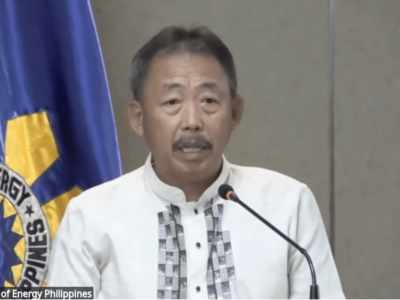Energy Undersecretary Mario Marasigan &nbsp;briefs reporters on the power situation in the Visayas during an online briefing on Aug. 3. | Screen grab from DOE YouTube page