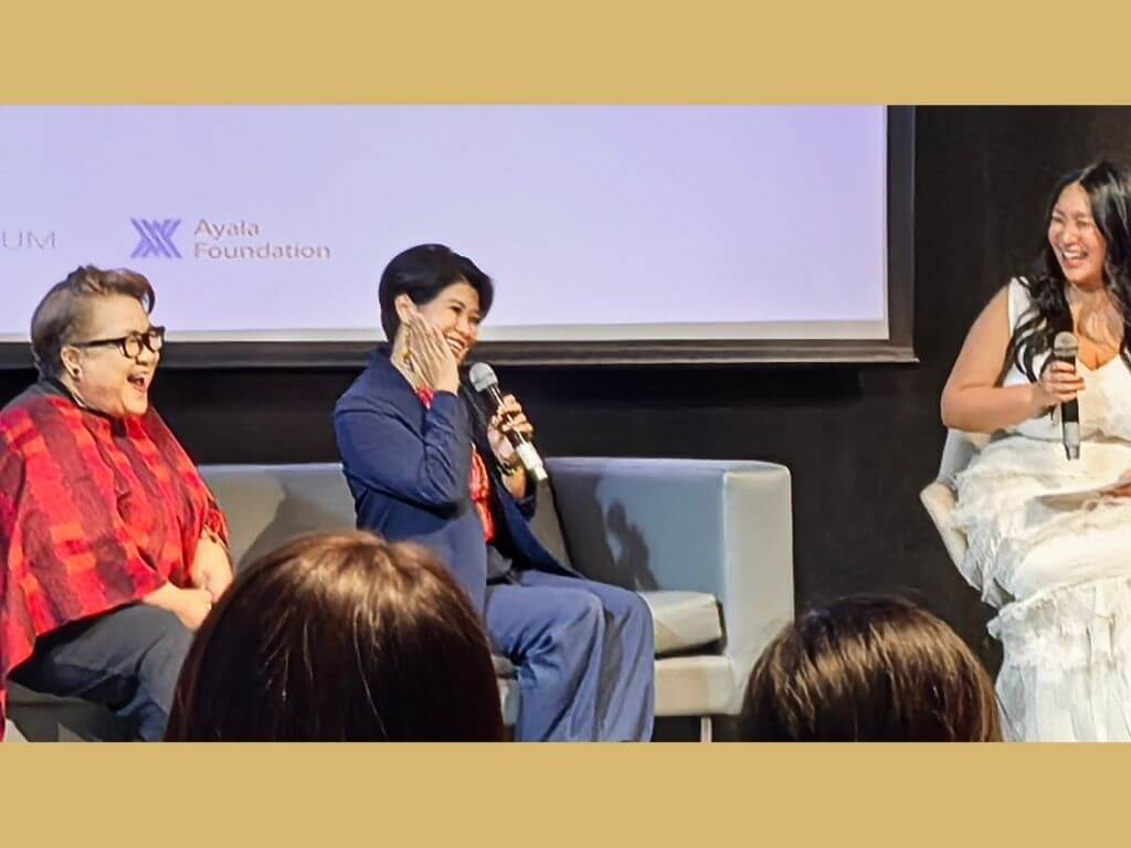 From left: Mona Magno-Veluz, Filipino genealogist and content creator; Jacque Manabat, multiplatform journalist and content creator; and Bea Bautista, head of communications, Philippines, TikTok during the advocacy and education content creation panel discussion. | Photo by Vanessa Hidalgo