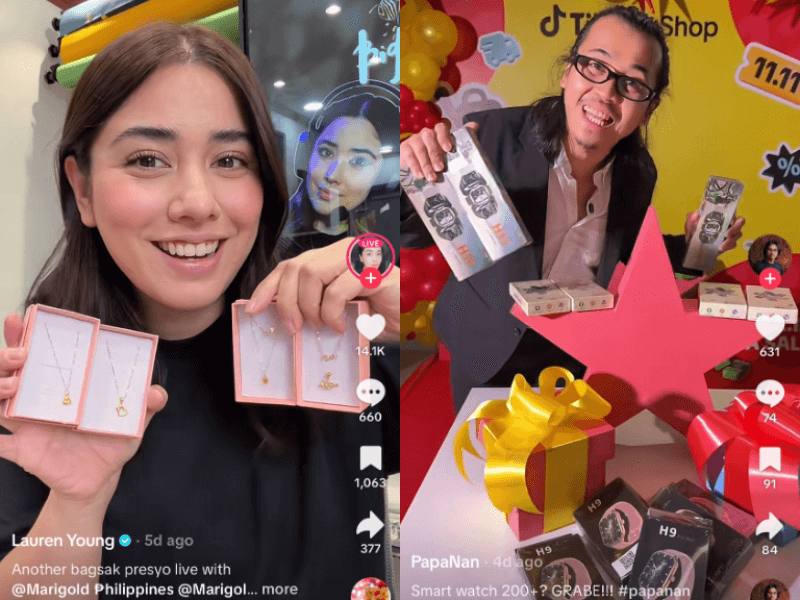 Creators Lauren Young and Papanan during high-performing TikTok Shop live selling sessions, where they refined their storytelling, built strong community engagement, and helped local brands reach wider more buyers. | Contributed photo