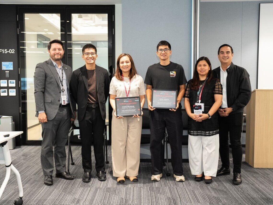 From left: James Cheah, brand protection manager, TikTok Shop; Mike Mendoza, public policy manager, TikTok Shop; Cristina Montinola, franchise & export Manager, Bench; Javier Sabarre, SEA Marketplace manager, PUMA; Atty. Christine V. Pangilinan-Canlapan, director of the Bureau of Legal Affairs, IPOPHL; and Yves Gonzalez, head of Public Policy, TikTok Shop. &nbsp;| Contributed photo