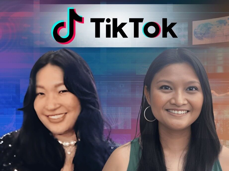 TikTok head of communications for the Philippines Bea Bautista and public policy manager for the Philippines Peachy Paderna.